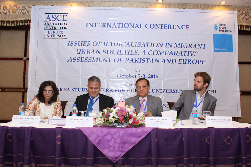 International Conference on “Issues of Radicalisation in Migrant Urban Societies: A Comparative Assessment of Pakistan and Europe" on October 7-8, 2015